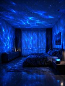 Aurora Galaxy Projector Light, 7-Color RGB Starry Night Light, USB 5V/1A Powered, Touch Control, Sound-Activated Rhythm Light, Create Dreamy Bedroom Atmosphere And Game Room Decor - Multicolor - View 6