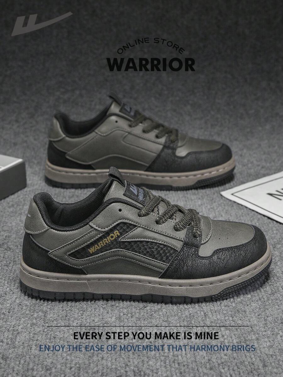 Warrior Men's Board ShoesSpring And SummerComfortable Modest Style Casual Yet Sleek Sneakers Applicable Throughout The Year Wear-Resisting All-Day Wear Training Sneakers Running Shoes - Dark Military Green/black - View 1