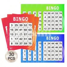 30pcs Unique Party Bingo Game Cards, Universal Bingo Game, Party Card Game, Interactive Game, Suitable For Baby Shower, Gender Reveal Party, Wedding, Bachelorette Party, Christmas, Halloween, Valentine's Day, New Year, Birthday, Graduation, Family Gathering, Club Activity Indoor Game, Icebreaker Game, Social Game - Multicolor - View 6