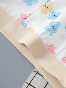 Young Boy 4pcs/Pack Colorblock All-Over Print Casual Daily Boxer Briefs - Multicolor - View 7