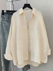 Women Blouses & Shirts - 淺杏色 - 查看 1