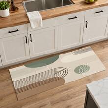 1pc Modern Minimalist Geometric Pattern Diatomaceous Earth Kitchen Drain Mat, Quick-Drying Absorbent Non-Slip Coffee Machine Mat & Dish Drying Mat, Suitable For Kitchen Countertop And Home Decor - Multicolor - View 12
