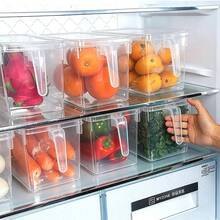6-Piece Set With 3 Boxes And 3 Lids. Clear PP Fridge Storage Containers With Side Handles. Sealed Design Keeps Food Fresh And Avoids Spoilage. Suitable For Fruits, Veggies, Grains, Meat And Drinks To Organize Your Fridge - Transparent - View 7