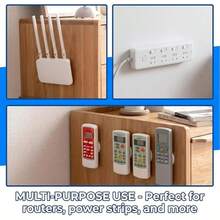 Magnetic Wall-Mounted Remote Control Holder, Strong Adhesive Backing No-Drill Floating Storage Organizer, Silicone Remote Control Cradle, Suitable For TV, Air Conditioner, Apple TV Remote And Small Daily Tools, Practical Home And Office Storage Accessory - View 2