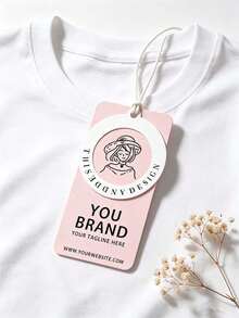 Personalized Custom Clothing Hang Tags, Double-Layer Hollow Round Fashion Tags With Rope, Custom Text Logo Clothing Labels, Suitable For Fashion Brands And Boutique Stores - Multicolor - View 3