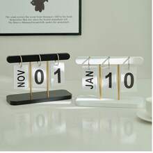Nordic Minimalist Creative Flip Calendar, Desktop Decor Calendar, Suitable For Home Living Room, Dining Table, Coffee Table, Office Desk Decoration, Housewarming Gift - B - View 8