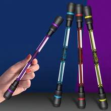 3pcs (Random Color) Cool Rotating Pens, Flexible Hand Training, Anti-Drop Anti-Slip With Writing Function - Balance Rotating Pencils/0.5mm Lead - Rectangle - View 6