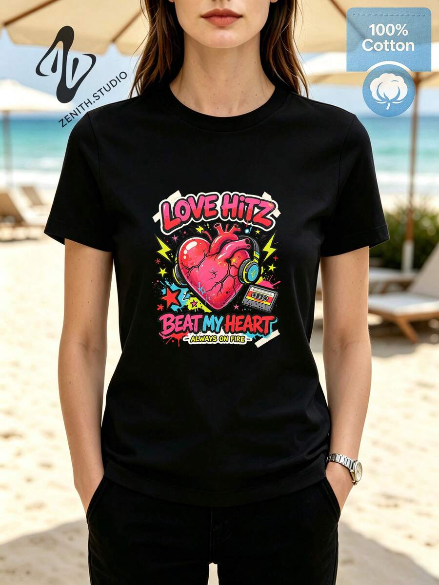 Women T-Shirts - 黑色 - 查看 1