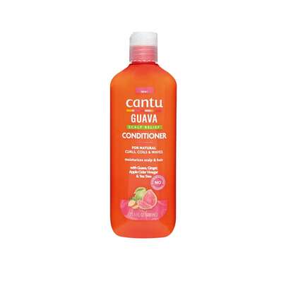 Cantu بلسم كانتو بالجوافة لتهدئة فروة الرأس 400 مل - جوافة، زنجبيل، خل التفاح، زيت شجرة الشاي، منثول، فروة رأس جافة، ترطيب فروة الرأس