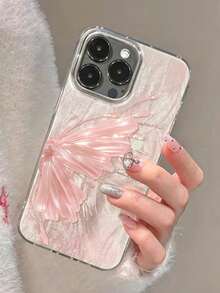 新款大孔羽毛網格 IMD 漸層 PC+TPU 混合彩繪防摔手機殼，適用 Apple 16 / 16 Pro / 16 Pro Max / 15 Pro Max / 14 Pro / 13 Pro Max / 12 Pro / 11 / 15 Plus，柔軟 TPU 保護殼，女款小眾優雅風，兼容 Galaxy A04 / A32 / A52 / A72 / A33 / A23 / A34 / A35 / S23 / S24 / A25 / S21 / S20，Apple 與彩繪防摔手機殼 - 彩色 - 查看 2
