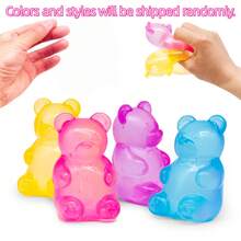 1 Stück Gummibär & Zuckerball Quetschspielzeug, langsam steigende Squishy Stressbälle, mit Maltose gefülltes sensorisches Fidget-Spielzeug, Angstlinderung & Konzentrationsspielzeug für sensorisches Spiel, geeignet für Erwachsene, (Zufällige Farbe) - Verschiedenfarbig - Übersicht 8