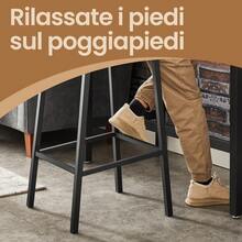 SONGMICS Set da 2 Sgabelli da Bar, per Cucina Sala da Pranzo Studio, Stile Moderno - Colore vintage - Visualizzare 4