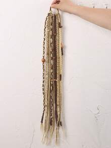 Peluca de Coleta Sintética Trenzada Hecha a Mano Estilo Bohemio Maillard de 24 Pulgadas - Multicolor - Ver 10