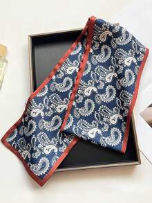 1pc Vintage Paisley Cashew Flower Scarf, Multi-Functional Accessory For Belt, Headband, Bag Decoration, Neck Decoration - Multicolor - View 6