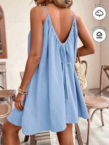 Women Short Dresses - 淺藍色 - 查看 1