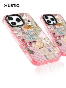 Casing Ponsel Transparan Anti-Jatuh Bahan TPU dengan Motif Rak Buku dan Huruf, Pelindung Benturan Kamera, Cocok Sebagai Hadiah Liburan untuk Pasangan dan Teman, Kompatibel dengan Ponsel Apple XS/XS Max/XR/11 12 13 14 15 16 Pro/Pro Max/14 15 Plus/17 16 Pro Max - MultiWarna - View 7
