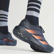 adidas Adizero Evo SL 舒適經典黑橙色增高跑步鞋 男款 - 黑橙色 - 查看 3