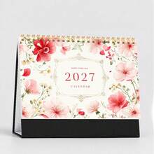 1 Stück Frischer Blumen 2D Cover 2027 Tischkalender, geeignet für tägliches Büro, Schule, Unternehmen, hilft Ihnen bei der Zeitplanung und Monatsplanung. Exquisites Design, 12 Monate klar dargestellt von Januar bis Dezember, begleitet Sie durch jeden schönen Moment, ein durchdachter kleiner Helfer für die Planung von Leben und Arbeit. - Tischkalender - Übersicht 8