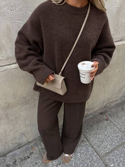 Women's New Autumn/Winter Elegant Commuter Stand Collar Long Sleeve Knit Top