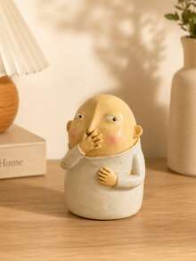 Funny Couple Decor, Resin Material Silent Gesture Statue, Humorous Expression, Modern Style Shelf Decoration, Suitable For Coffee Table, Fireplace Mantel, Bookshelf, Home Office, Bedroom, Living Room, Entryway, Unique Couple Gift - Multiple Styles - View 8
