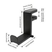 Under Desk Headphone Holder With Storage Tray, Desktop Clamp Headphone Hook, No-Drill Headphone Rack, Suitable For Gaming Office Computer Desk Home Storage - A - View 5
