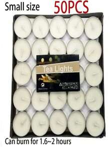 10-100pcs Small Smokeless Tea Light Candles, Romantic Mini Candles For Wax Warmer, Odorless, Birthday Party, Outdoor Wedding, Indoor Dinner Atmosphere - Multicolor - View 14