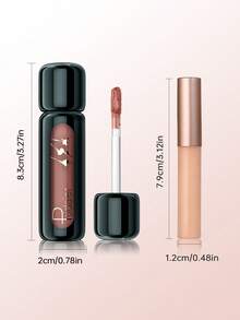 Pudaier Long-Lasting Glossy Lip Tint & Silicone Lip Brush Set – Waterproof, Vibrant Color, Moisturizing Formula, Smooth Application – Essential Beauty Tool For Women! - #02 - View 7