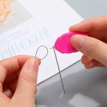 Enhebrador de hilo de costura hecho a mano, herramienta de enhebrado automático para máquina de coser, herramienta de enhebrado fácil para bordado, asistente de enhebrado automático de aguja, color aleatorio - Multicolor - Ver 10
