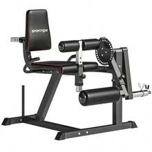 Seated Leg Extension And Curl Machine, Adjustable Plate Loaded Lower Body Training Machine For Leg Extension, Leg Curl And Glute Exercises - Black - View 1
