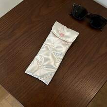 Ins Glossy Bow & Heart Embossed Glasses Storage Bag, Travel Portable Fashion Glasses Organizer, Multi-Function Small Item Storage - Multicolor - View 14
