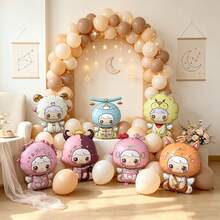 6pcs 85cm 12 Zodiac Cartoon Foil Balloons, Suitable For Birthday Party Decoration Balloons (No String, Randomly Sent) - View 5