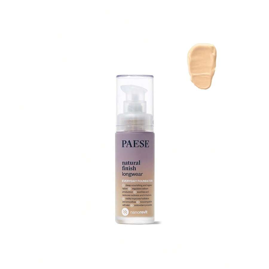 Paese Nanorevit Natural Finish Longwear Foundation 1.5 Nude 30ml - Nude - View 1