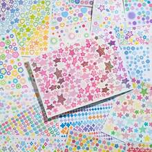 Moon & Star Themed Coated Sticker Book, Aesthetic Basic Scrapbooking Stickers For DIY Journal Decoration And Card Making. Cute Photocard And Collage Craft Supplies, Decorative Washi Stickers For Embellishing Journals And Diaries. - Multicolor - View 5