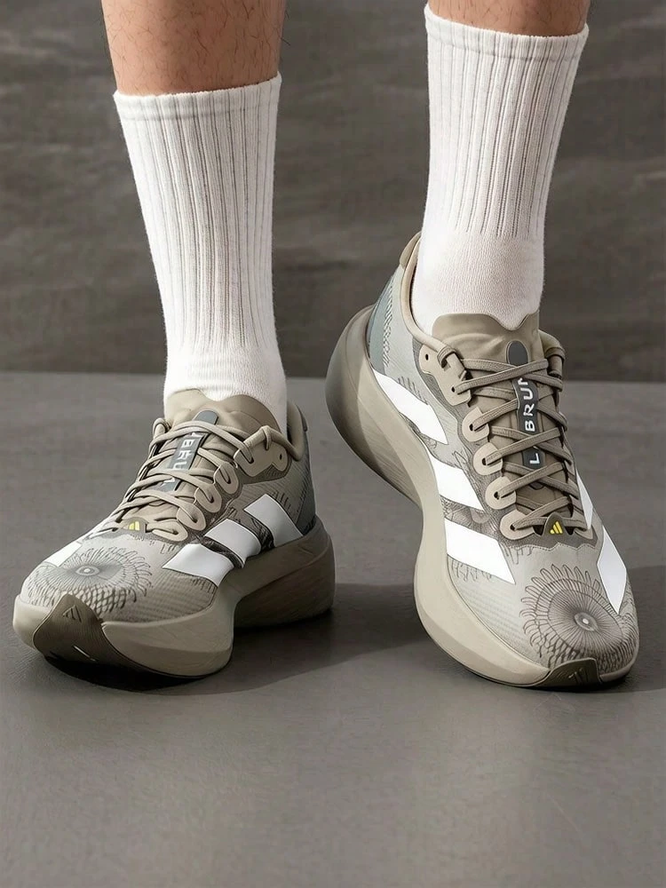 adidas × LABRUM Adizero Evo SL 舒適貼合增高跑步鞋 男款 灰白 - 灰白 - 查看 1