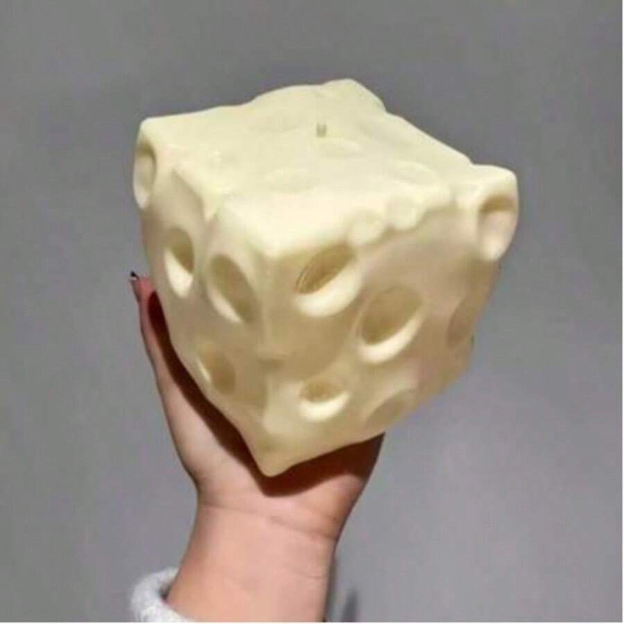 Squishy & Decompress Block Cheese Pinch, Creative Square Cheese Slow Rebound Stress Relief Small Gift Sensory Toy Fingertip Toy Portable Holiday Birthday Gift For Friends And Family - Multicolor - View 1