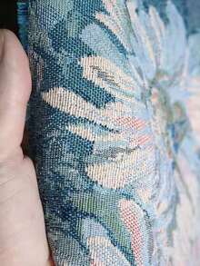 1pc Thick Blue&Green Chrysanthemum Oil Painting Style Jacquard Fabric, Pre Cut 19.6in X 58.2in, 39in X 58.2in, DIY Sewing Fabric, Suitable For Handmade Sofa Covers, Tablecloths, Pillows, Bags, Dresses, Curtain, Background Decoration Fabrics, Etc - Chrysanthemum - View 9