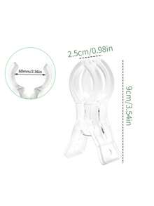 2/5/10pcs Heavy Duty Transparent Plastic Spring Clamps, Multi-Purpose Balloon Arch Clips, Used For Background Fixing, Sturdy Craft Clamps, Suitable For Birthday Party Decoration, Woodworking Projects And Photography Studio, Essential Tool Set For Hobbyists - Multicolor - View 3