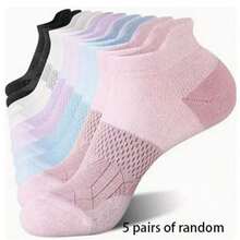 1/5/10 Pairs Women's Sports Sweat-Absorbing Breathable Socks, Suitable For All Seasons, Comfortable And Breathable Design, Applicable For Sports And Business Casual - Multicolor - View 18