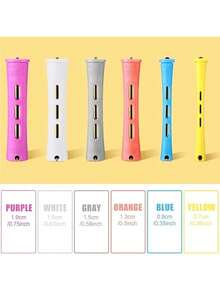 10 Sets Permanent Hair Roller Set - Create Natural Waves And Curls With 8 Different Sizes - Perfect For DIY Hairstyles And Styling, Suitable For Long, Medium And Short Hair. Hair Salon Cold Perm Hair Rollers, Salon Perming Rollers With Caps, Plastic Rubber Perming Rods - Multicolor - View 11