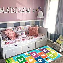 1 buah Taplak Meja Tema Hopscotch, Ukuran 80 X 120/160cm, Dicetak dengan Angka Warna-warni dan Pola Burung, Dapat Digunakan Kembali dan Dicuci, Cocok untuk Rumah, Ruang Tamu, Kamar Tidur, Ruang Bermain, Pesta dan Perayaan - Beraneka warna - View 6