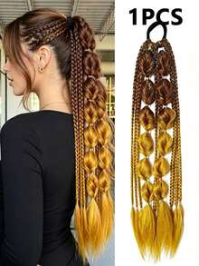 Trenzas de Burbuja Retorcidas de Colores Mixtos Hechas a Mano - Extensiones de Cabello Estilo Vacaciones para Mujeres, Versátiles para Todos los Tipos de Cabello 24 Pulgadas - Multicolor - Ver 14