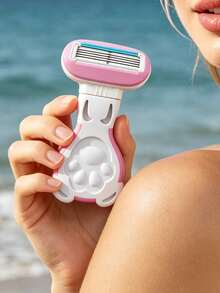 Women's Hair Removal Razor, Suitable For Underarms, Legs And Bikini Area, Portable Manual Razor, Pink Manual Razor, Women's Bikini Manual Safety Razor Blade Hair Removal Shaving/5-Layer Blade, Stainless Steel Blade Replaceable Pink Razor Head, Gift Travel Essential (Handle + Blade + Storage Box) Back To School Gift - Multicolor - View 4