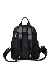 Dedoo Waterproof Lightweight Nylon Multi-Pocket Women's Student Commuter Travel Backpack, Large Capacity, School Bag, Suitable For University Campus - Black - View 3