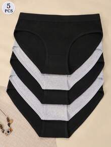 5pcs/Set Women's Pure Cotton Panties, High Quality Soft Breathable Underwear Triangle Briefs - Multicolor - View 6