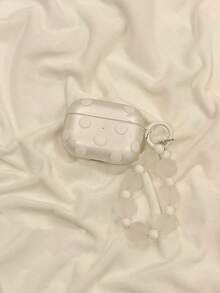 夏季 INS 馬卡龍波點鏈條 4 保護殼，AirPodspro 3rd Gen 耳機保護套，1/2/3 女款磨砂防摔軟殼 - 白色 - 查看 3
