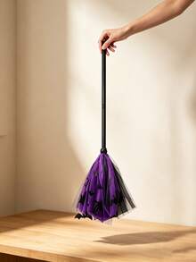 Halloween Witch Broom, Plastic Broom Prop, Suitable For Halloween Witch Costume Party Decoration, Halloween Performance, Cosplay Party, Halloween Costume Decoration Broom Set - Witch Broom - View 7