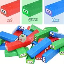 30pcs Fun Balance Blocks Toy, Suitable For Parent-Child Interaction, Partner Games And Group Games, Includes Dice And Stickers, Suitable For 1-3 Players, Birthday Party, Ideal Gift For Christmas And Halloween - Multicolor - View 2