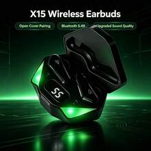 Earphone Bluetooth Gaming Klasik X15, Headphone Nirkabel, Mendukung Pengisian Daya Tipe-C [Kabel Pengisian USB Tidak Termasuk] - View 7