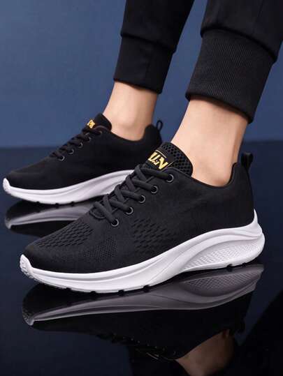 Zapatillas deportivas Four Seasons 2026 para hombre y mujer, tallas grandes (39-47), de malla, ultraligeras, con amortiguación, para correr, blancas, con cordones.
