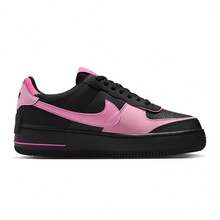 Nike AF1 Shadow Synthetic Leather Split Leather Low Fashion Comfortable Sneakers Women's Black Pink - Black Powder - View 3